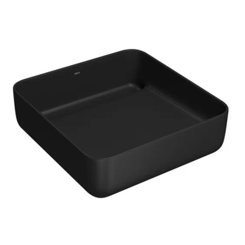 Bacha de apoyo cuadrada 40 cm negro mate Deca Bacha De Apoyo Cuadrada 40 Cm Negro Mate Deca