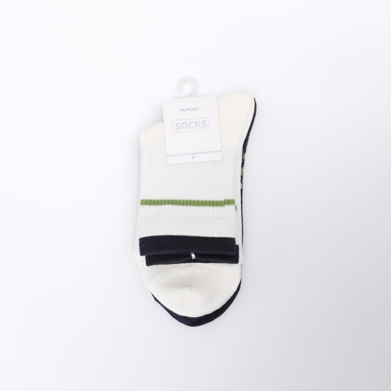 MEDIAS DEPORTIVAS CASUALES PARA HOMBRE (2 PARES/BLANCO Y AZUL MARINO) MEDIAS DEPORTIVAS CASUALES PARA HOMBRE (2 PARES/BLANCO Y AZUL MARINO)