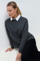Sweater Porto cashmere blend gris melange