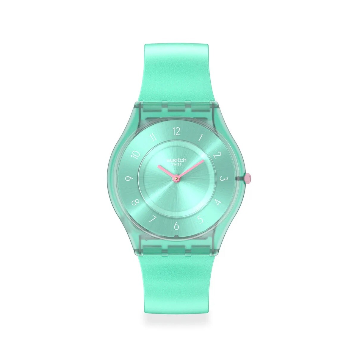 Reloj Swatch Pastelicious Teal Swss08l100 De Silicona 