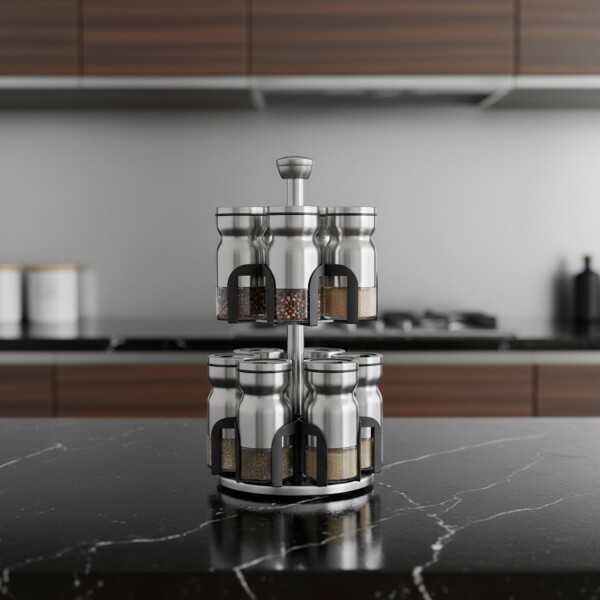 Especiero Giratorio 12 Frascos Acero Inoxidable Porta Condimentos Cocina Imback Especiero Giratorio 12 Frascos Acero Inoxidable Porta Condimentos Cocina Imback