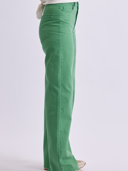 Pantalón de jean wide leg Verde