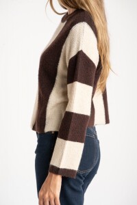 Sweater Rayado Chocolate