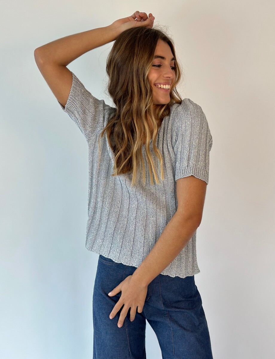 TOP PARADISO CON LUREX - PLATEADO 