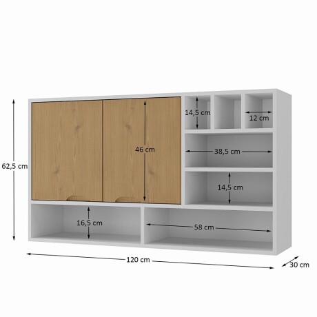 Aereo 2 puertas Linea Veneza Blanco/Miel