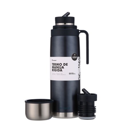 Termo 1Lt. Premium Manija Rigida Azul Metalizado 001