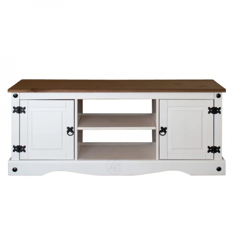 Rack 2 Puertas Línea Naturale 110 cm Blanco/Roble