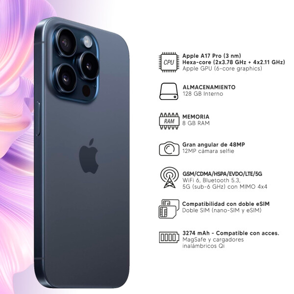 Iphone 15 Pro 6/128 Gb 5g AZUL