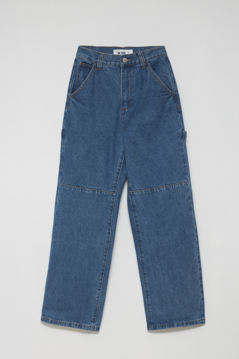 Pantalón de jean cargo Azul Medio