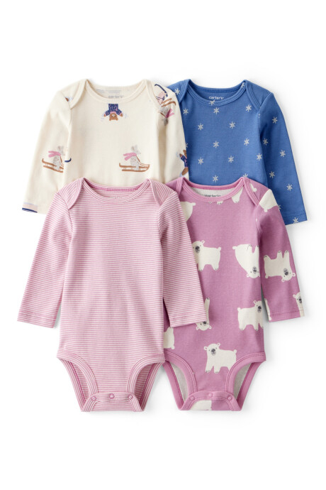 Pack cuatro bodies de algodón, diseño osos polares Pack cuatro bodies de algodón, diseño osos polares