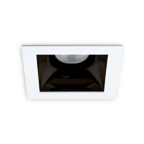 Downlight cuadrado blanco y reflector negro GU10 MN0032