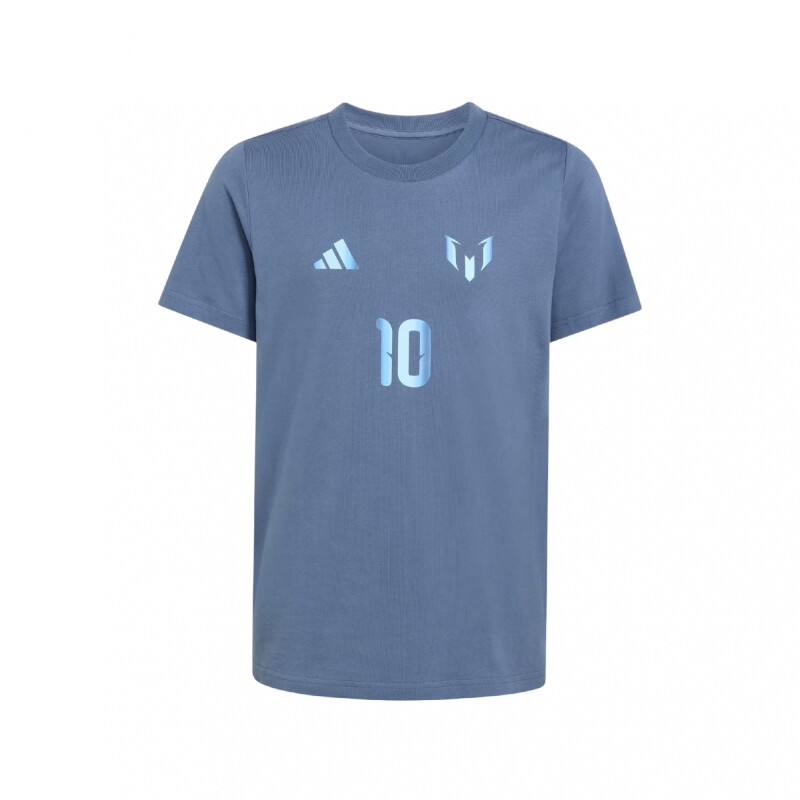 Remera adidas Messi Name & Number Graphic (Niños) Preloved Blue