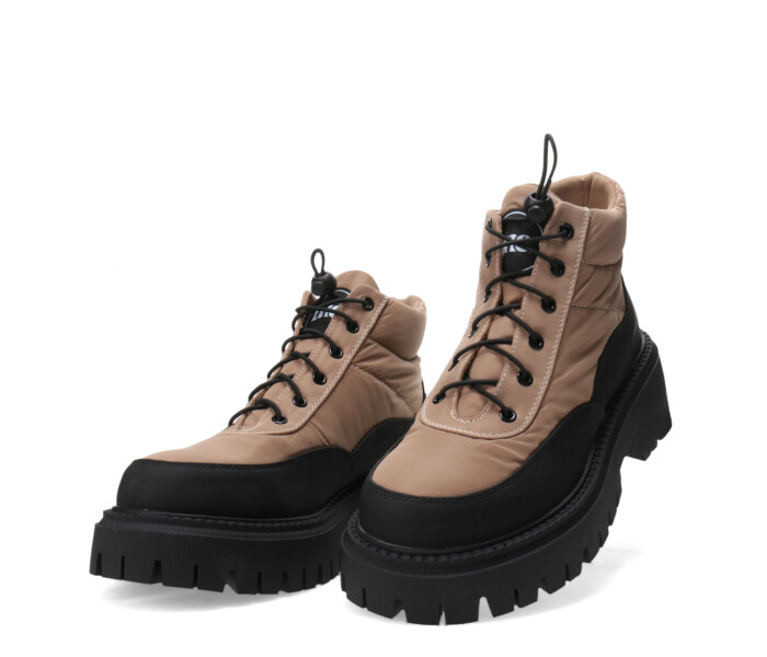 Botas de Mujer Miss Carol NANTU acordonada Beige