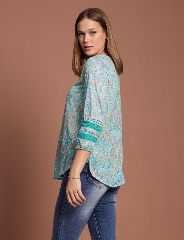 Blusa Printed VERDE/MULTI