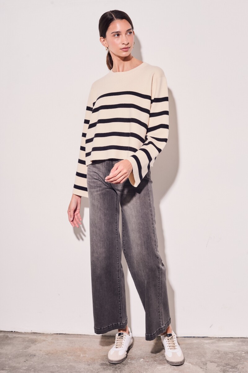 Sweater Rayado Negro