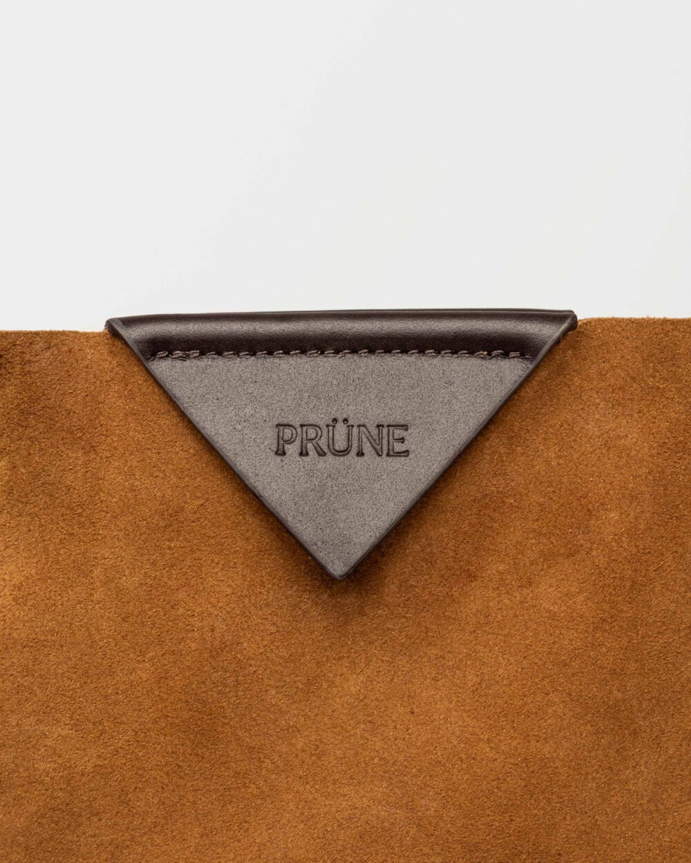 Bolso The Shopping en cuero gamuza Cuoio Marron