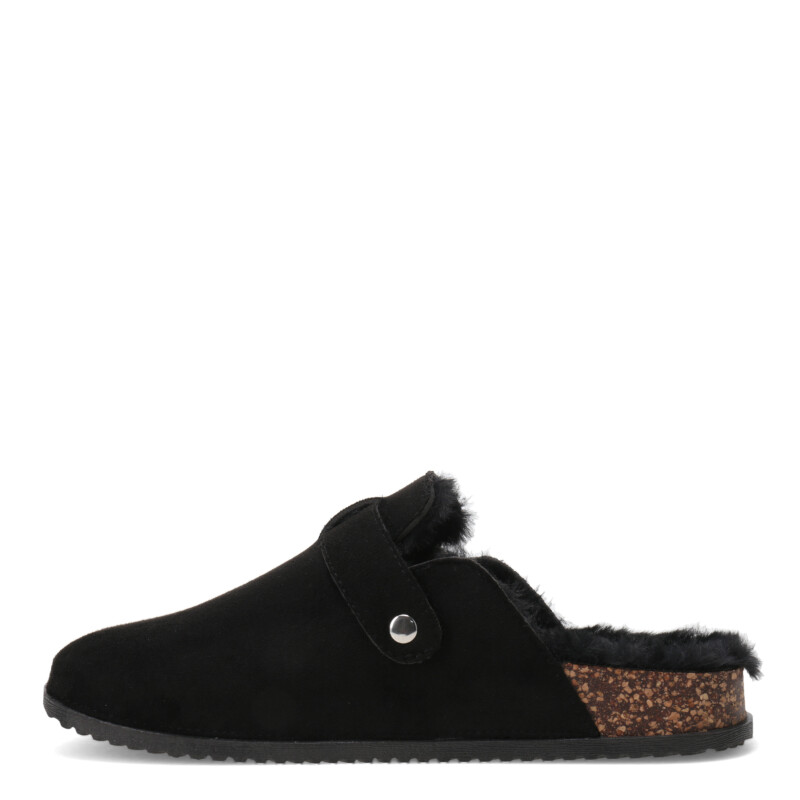 Zuecos de Mujer Miss Carol Lucero Con Interior Peludo Negro