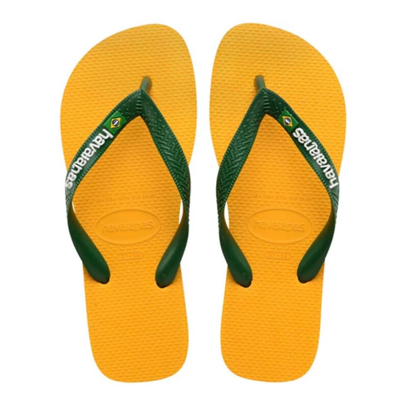 Sandalias Havaianas Brasil Logo Hombre Amarillo Pop