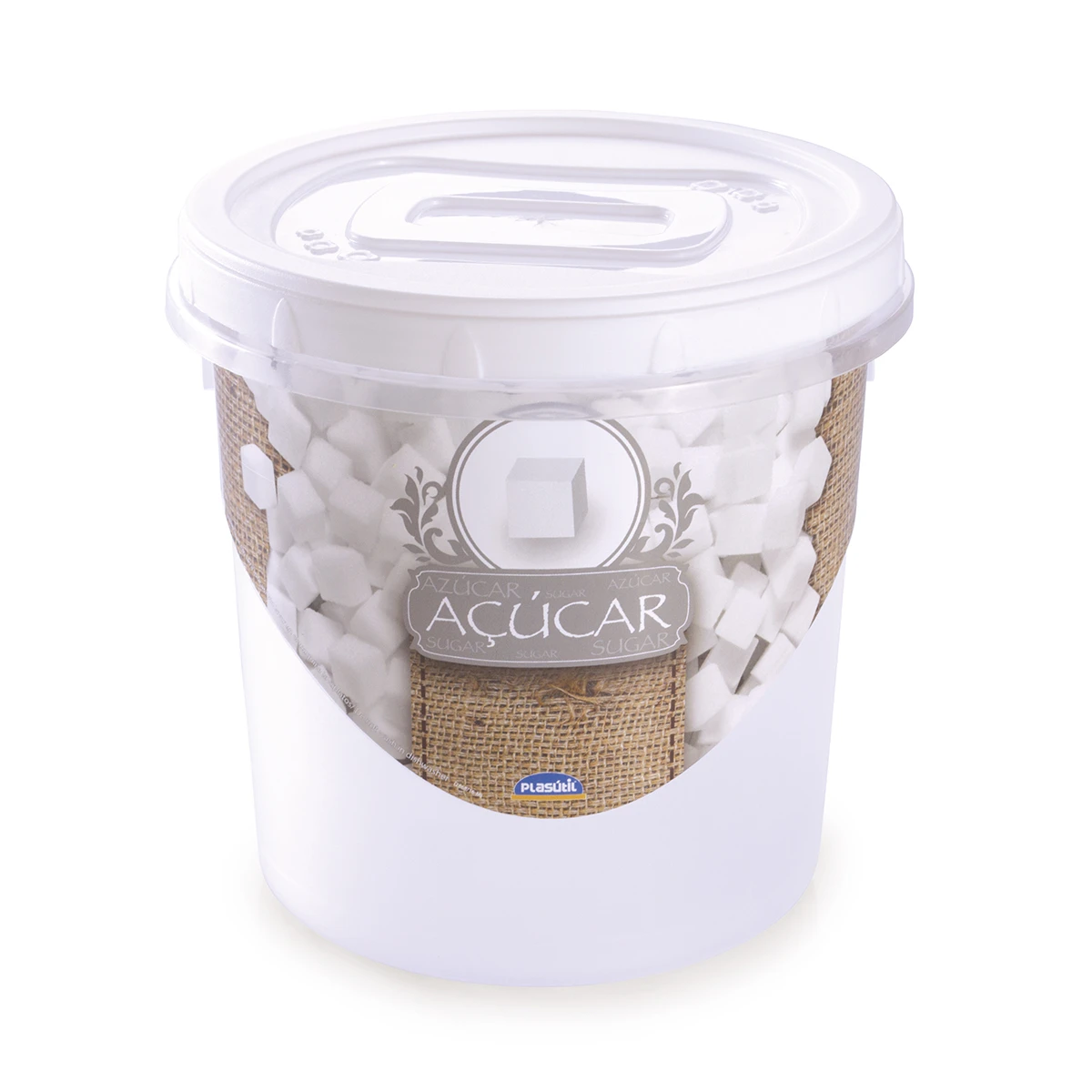 Recipiente con Tapa Rosca 1,8L Varios Diseños - BLANCO 