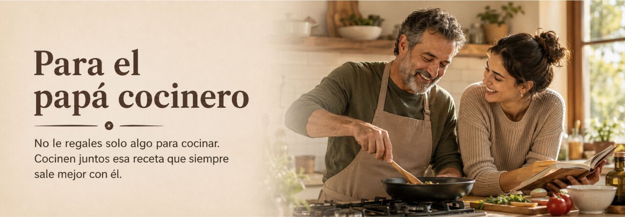 Padre e hija cocinando juntos para celebrar el Día del Padre
