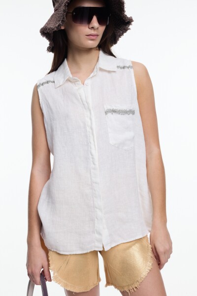 CAMISA SIN MANGAS Crudo