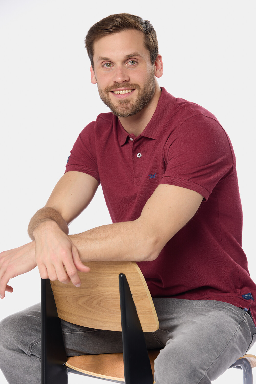 REMERA POLO LISA PIQUÉ Bordo Melange
