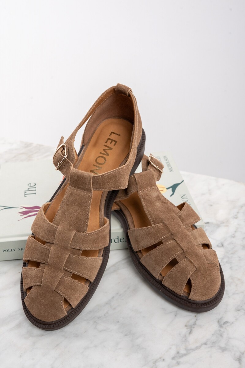 Cangrejera Gamuza Marrón