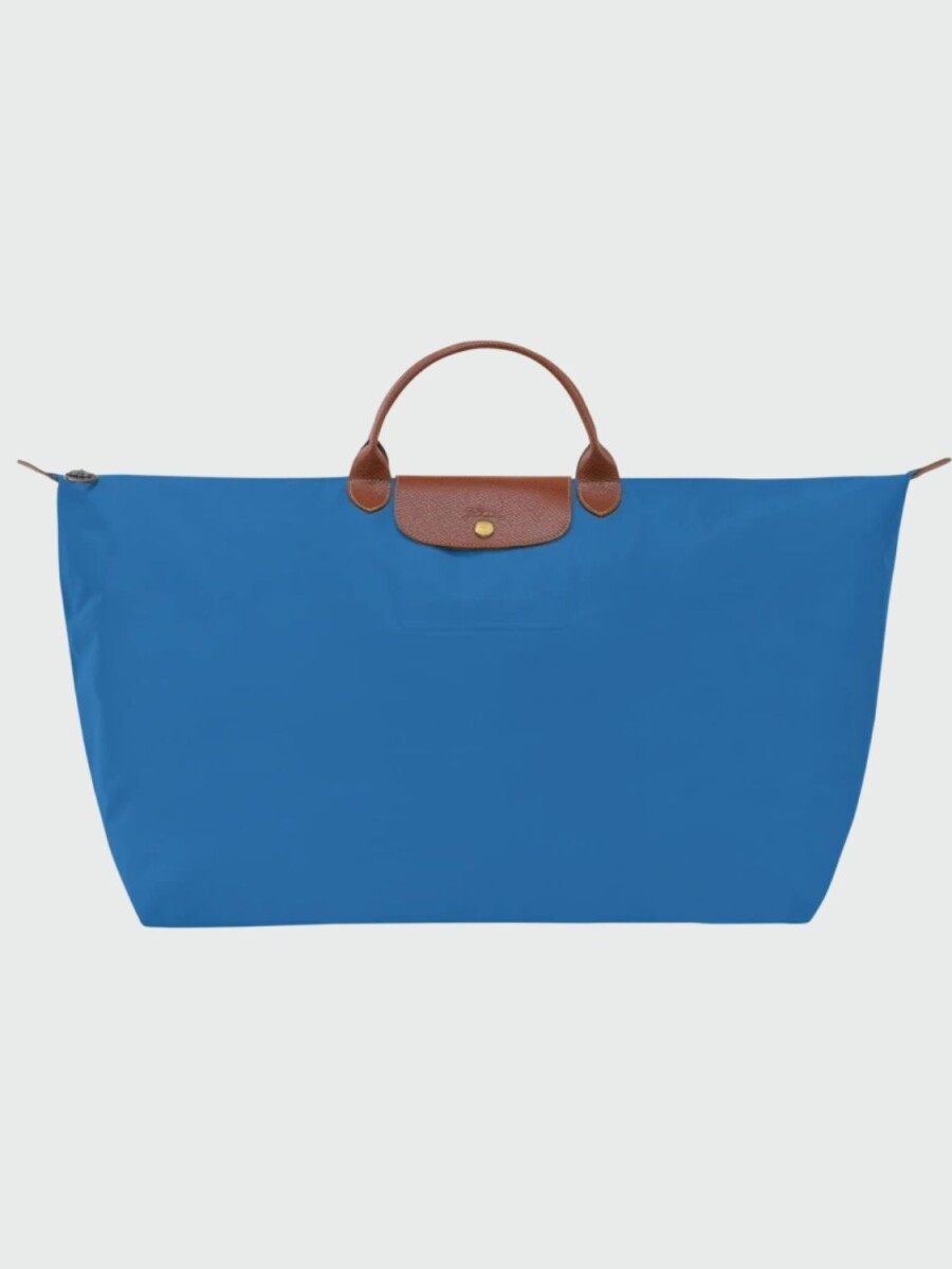 Longchamp -Bolso de viaje plegable con cierre y asa corta, Le pliage - Azul 