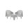 Set de 2 Sillas Skarpo + Mesa de exterior Gris