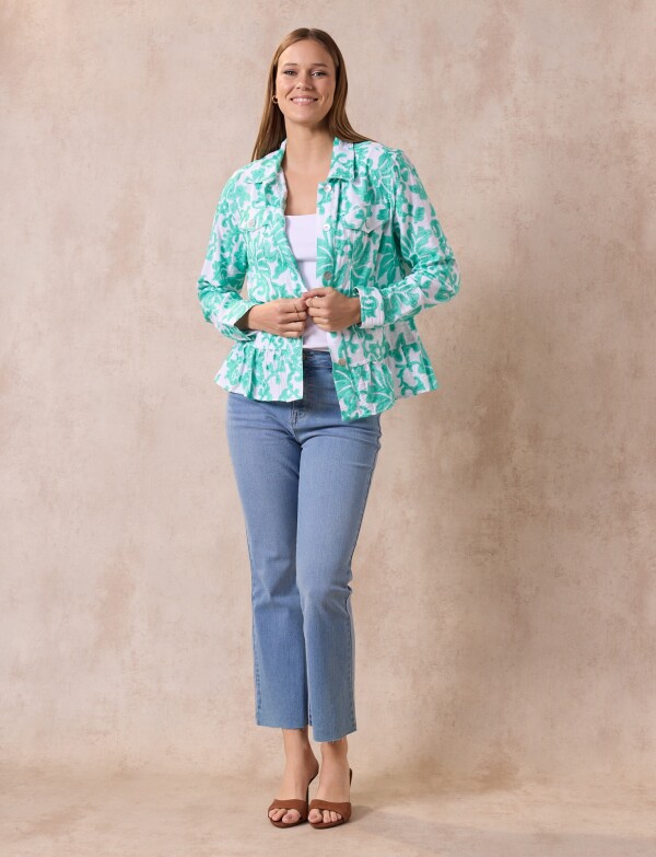 Camperita Bordada VERDE/MULTI