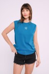 Musculosa estampada Azul