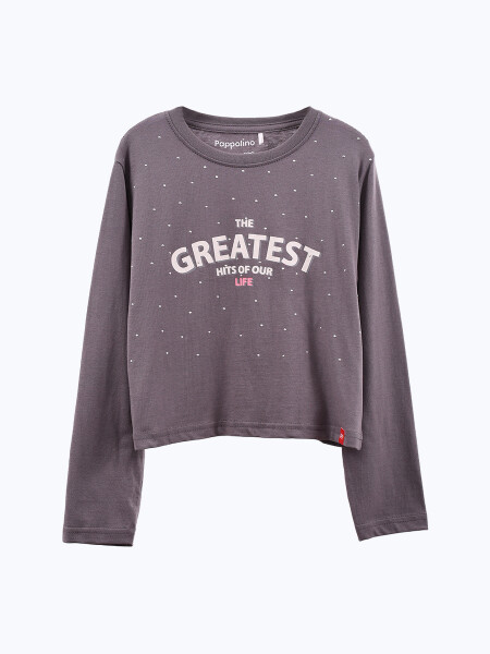 REMERA GREATEST GRIS OSCURO