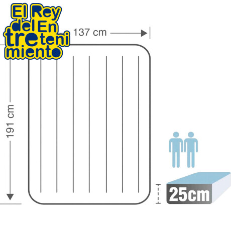 Colchón Inflable Intex 1 1/2plaza Grande Camping +inf Inx064762