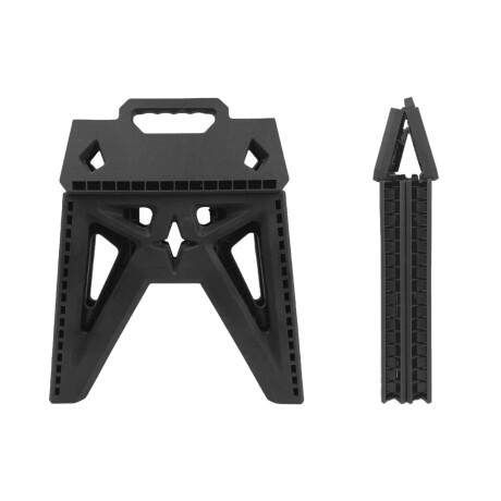 Banqueta Plegable Plástica Reforzada Compacto Negro