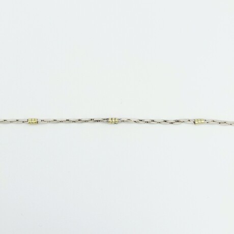 Pulsera de plata 925 y double en oro 18 ktes. Pulsera de plata 925 y double en oro 18 ktes.