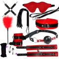 Set De BDSM Sado De 14 Piezas Rojo