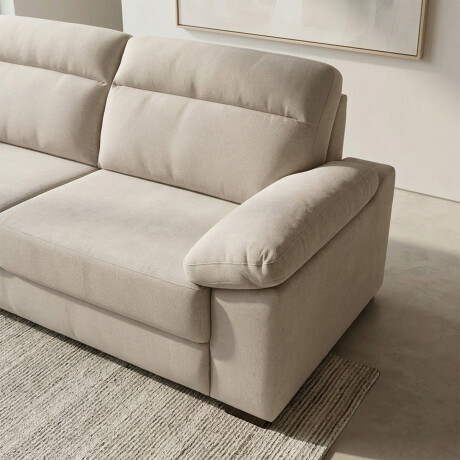 Sofá Owen - Tela Microfibra - 3 cuerpos 12072 (Beige)