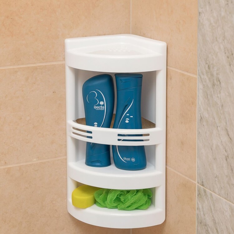 ESQUINERO PORTA SHAMPOO BAÑO 24X16X42CM ESQUINERO PORTA SHAMPOO BAÑO 24X16X42CM