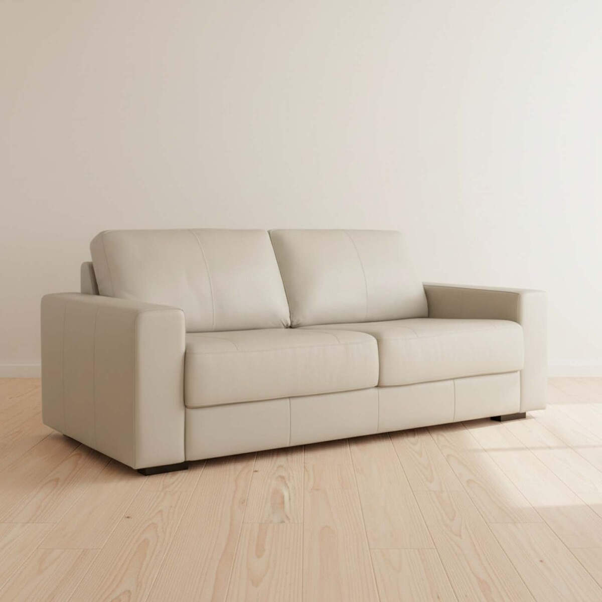 SILLÓN - 2 CUERPOS CUERO-100-NATURAL NATURAL-BEIGE TEXAS CREMA 