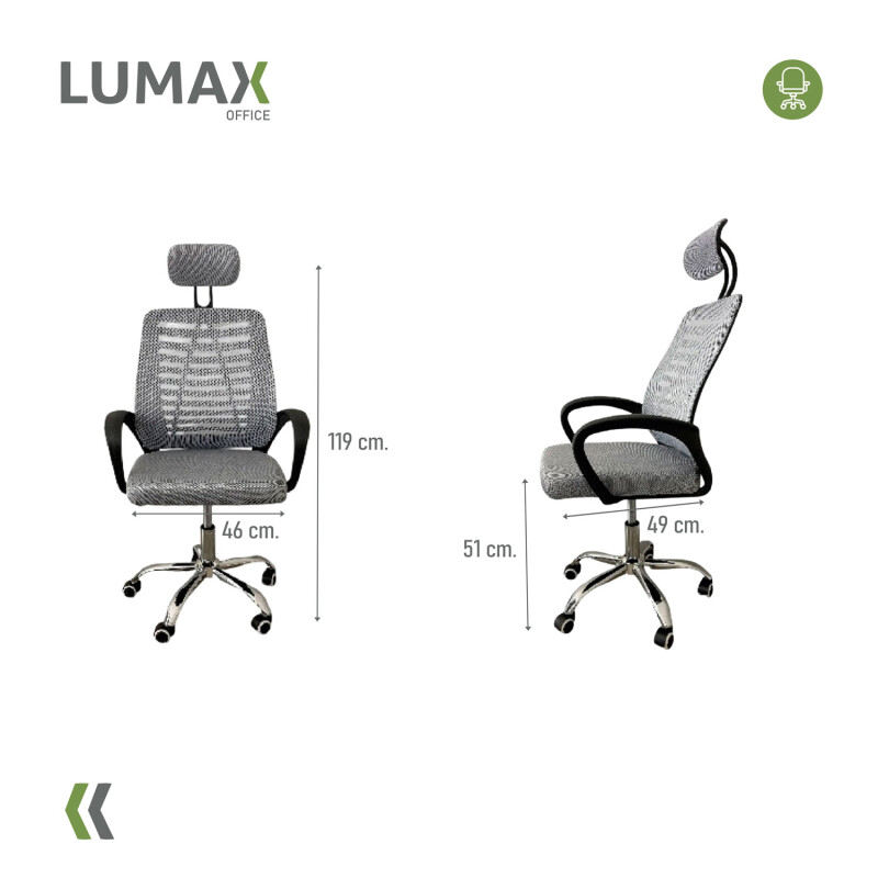 Silla Ejecutiva ergonómico Lumax Mesh Barcelona Gris