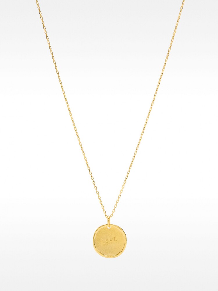 Collar Con Medalla - Plata De Ley 925 dorado