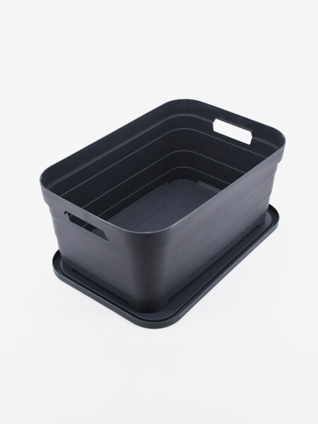 CAJA ORGANIZADORA C/ TAPA PYRAMID 10,8 LTS BEIGE