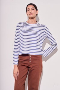 Remera Rayada Azul