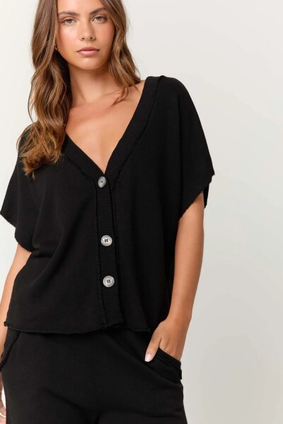 TOP BOTONES DORIAN Negro