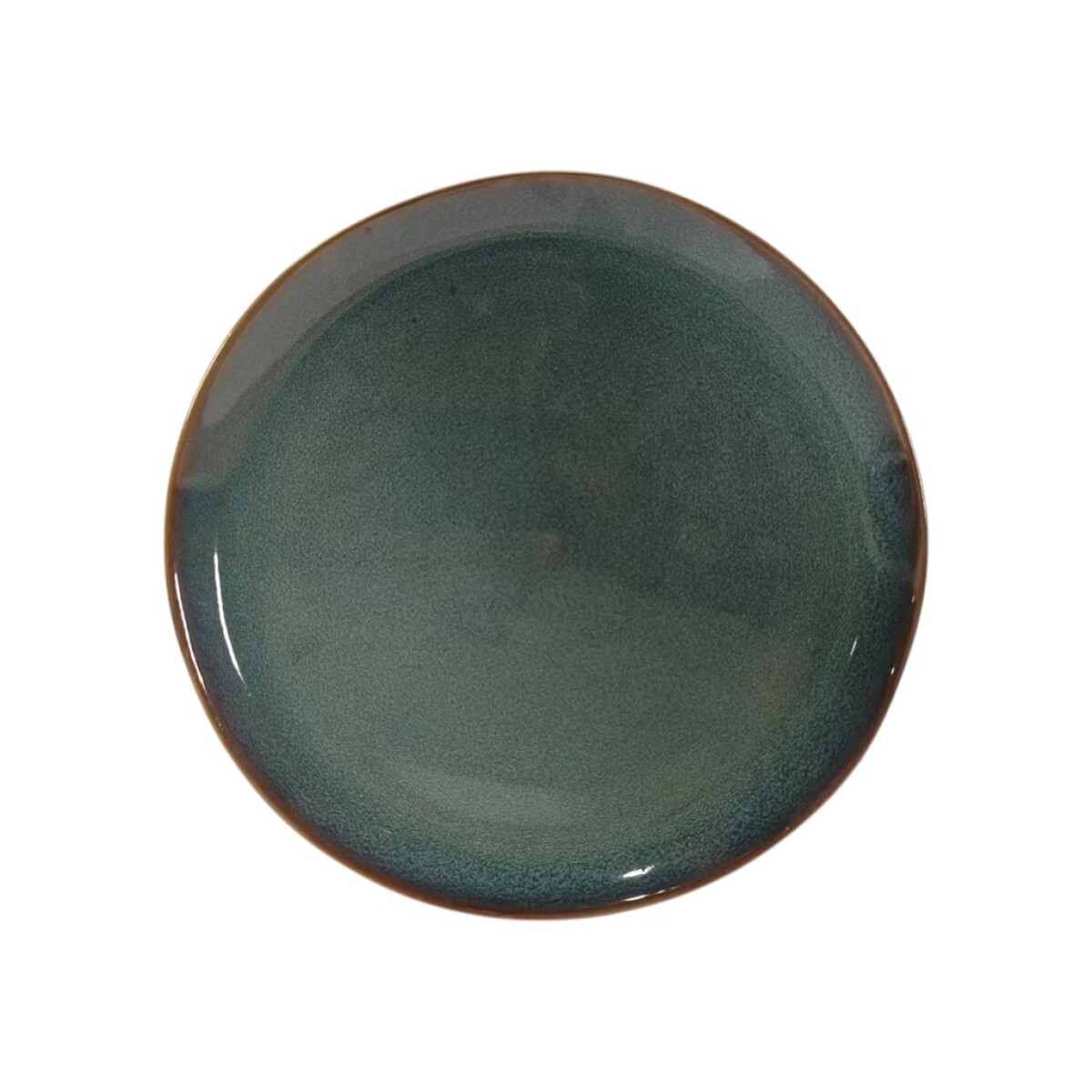 PLATO POSTRE CERAMICA D22CM VERDE SACRAMENTO 