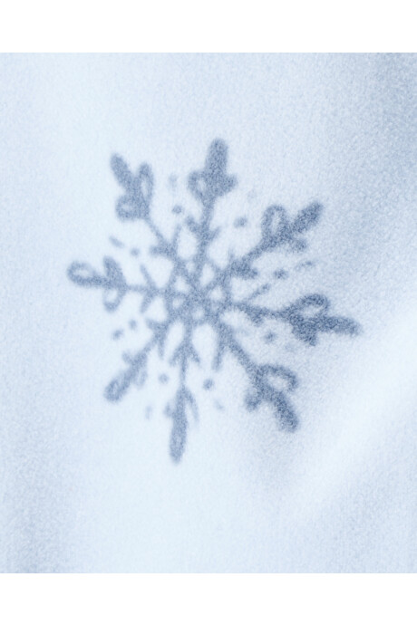 Pantalón de micropolar, azul, diseño copos Sin color