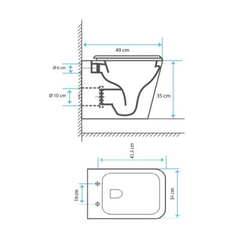 Inodoro De Colgar Blanco Brillo 000