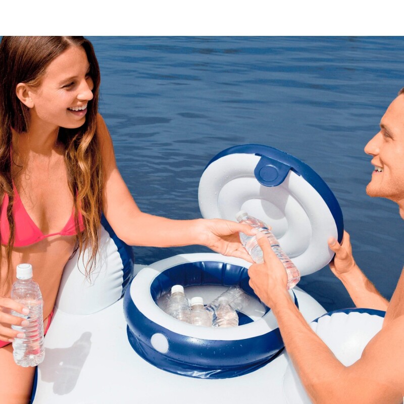 INTEX GOMON INFLABLE C/RESPALDOS + POSAVASOS + NEVERA 243 X 157 CMS RIVER RUN II Intex Gomon Inflable C/respaldos + Posavasos + Nevera 243 X 157 Cms River Run Ii