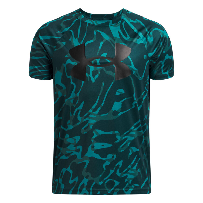 UA Tech BL Printed SS-RED GRN-338