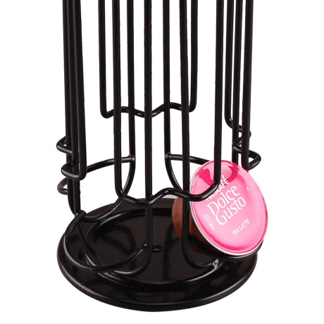 Dispensador Soporte Para 24 Capsulas Dolce Gusto Gira 360 Negro